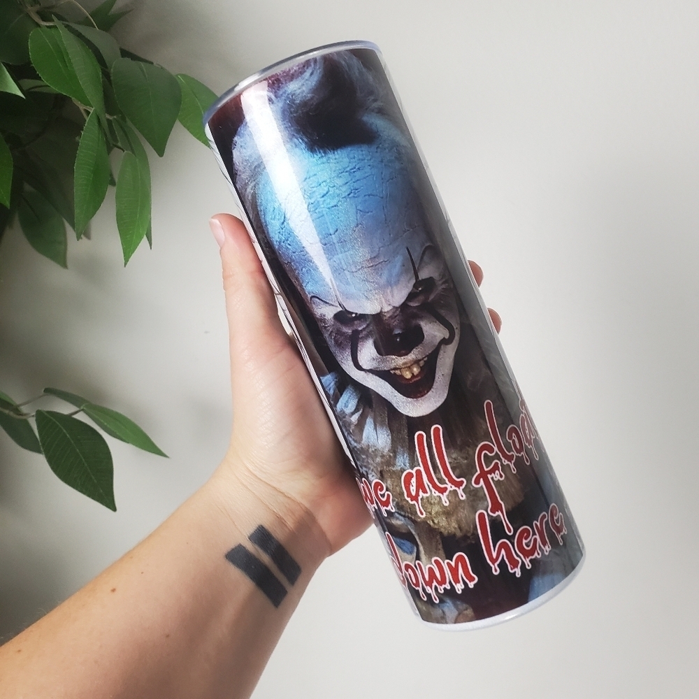 NEW 20oz Stainless Steel Pennywise The Dancing Clown Tumbler Shimmer
